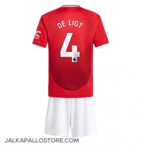 Manchester United Matthijs de Ligt #4 Kotipaita Lapsille 2024-25 Lyhythihainen (+ shortsit)